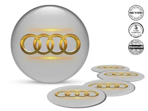 Audi Adesivi Cupola Epox Logo Decalcomania Cerchio Resina